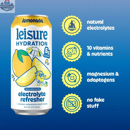 Leisure Hydration Lemonade - Refreshing Lemonade Hydration Drink - Shopthatapp.ca