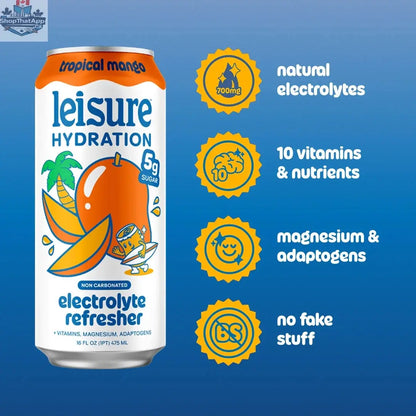 Leisure Hydration Tropical Mango - Refreshing Tropical Mango Hydration Drink - Shopthatapp.ca