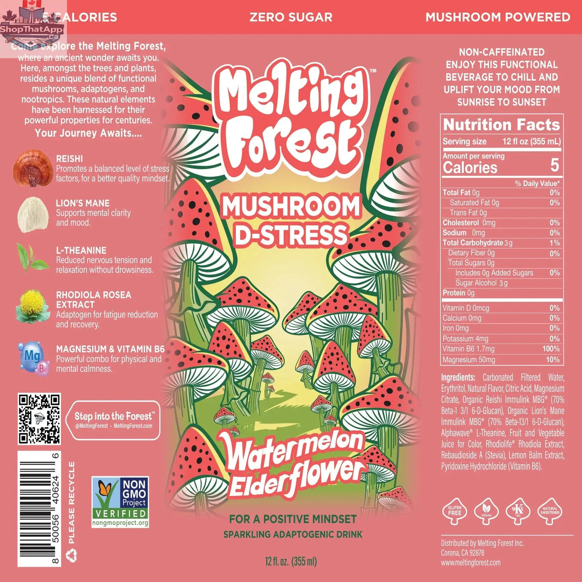 Melting Forest Chill Watermelon Elderflower Candle - Refreshing Fragrance for Your Space - Shopthatapp.ca