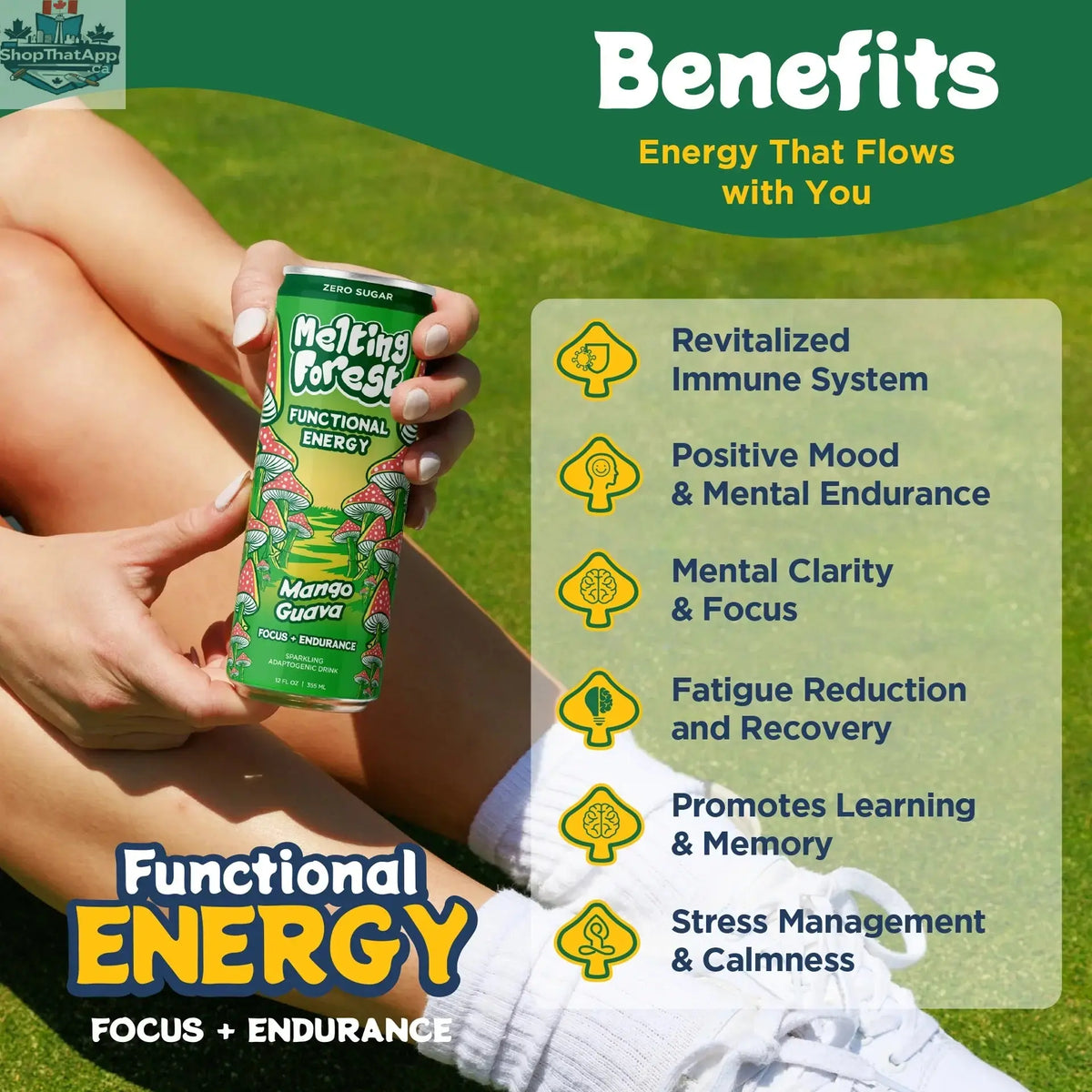 Melting Forest Energy Drink - Refreshing Mango Guava for an Invigorating Energy Boost - Shopthatapp.ca