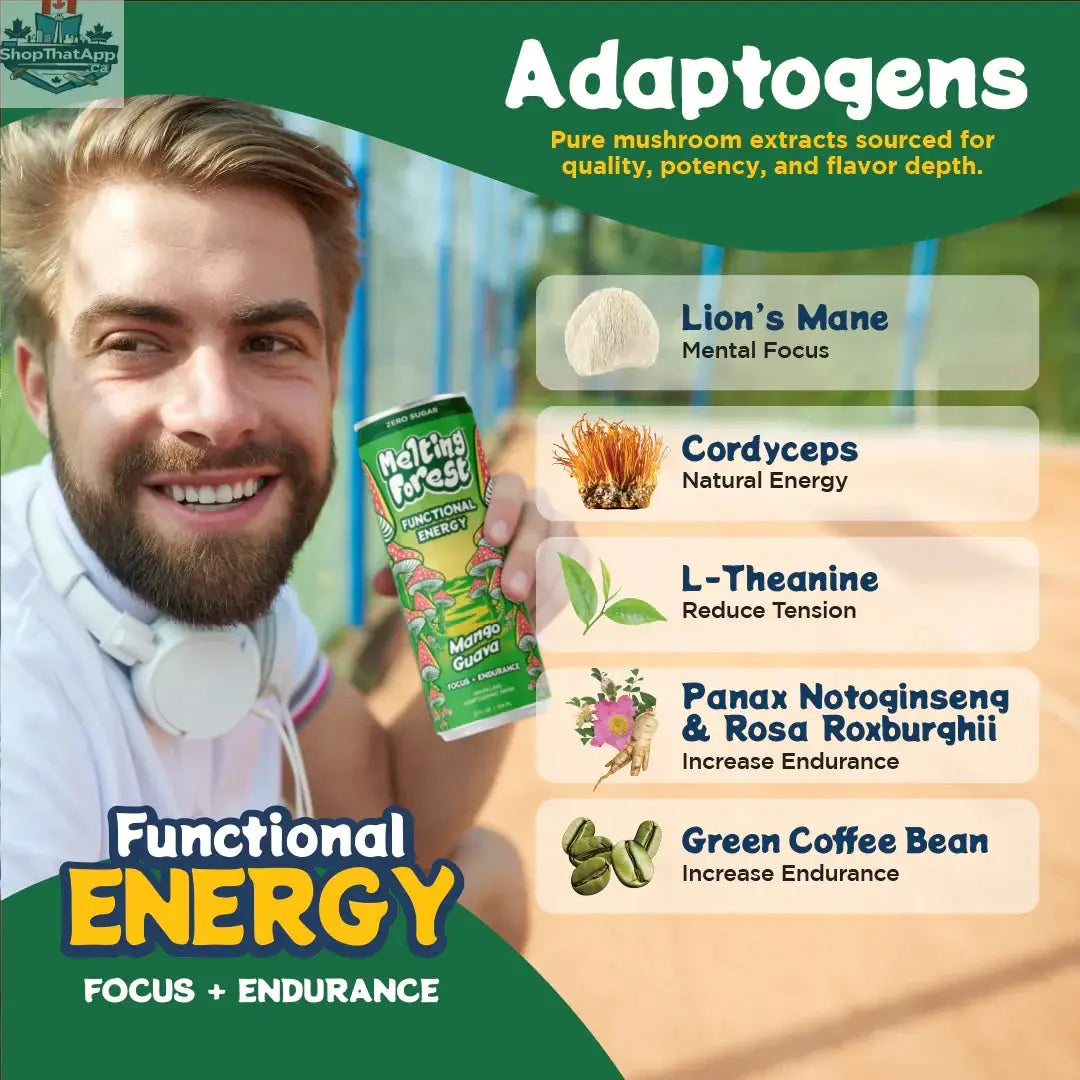 Melting Forest Energy Drink - Refreshing Mango Guava for an Invigorating Energy Boost - Shopthatapp.ca