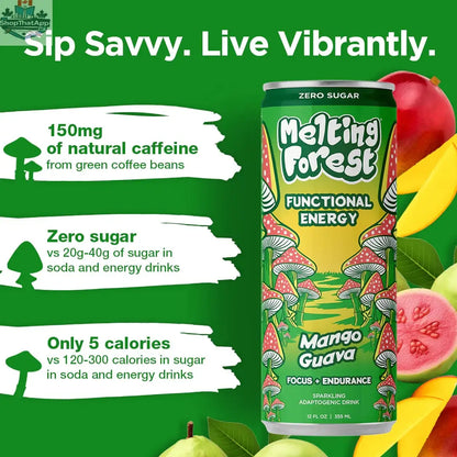 Melting Forest Energy Drink - Refreshing Mango Guava for an Invigorating Energy Boost - Shopthatapp.ca