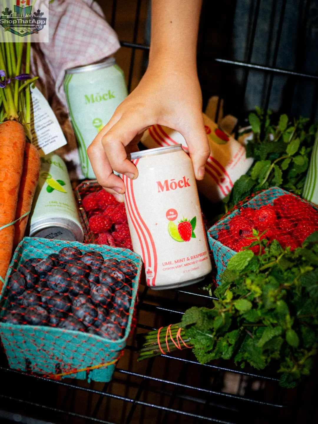 Mōck Raspberry Mojito Drink - Refreshing Blend of Raspberry, Lime & Mint - Shopthatapp.ca