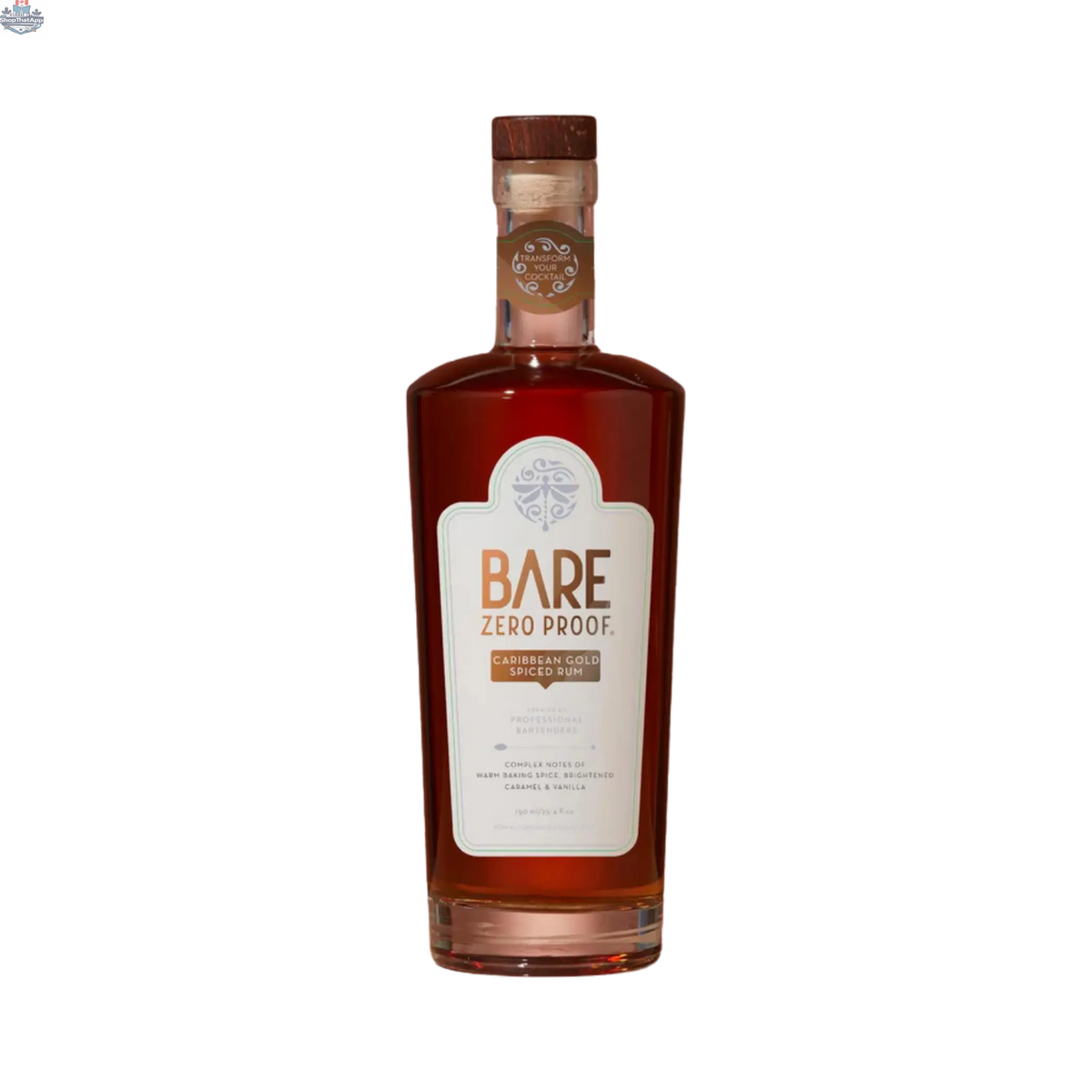 BARE Zero Proof Rum - Caribbean Gold Spiced Experience - Shopthatapp.ca