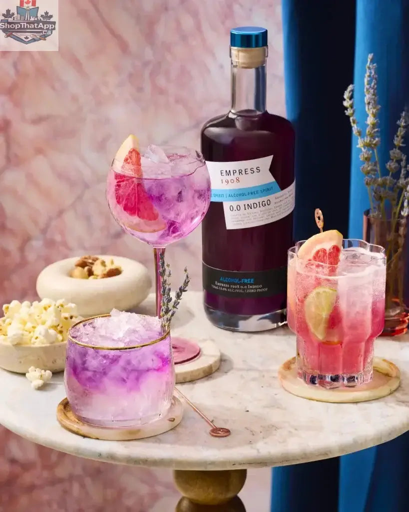 Empress 1908 Indigo Non-Alcoholic Drink - Refreshing Zero Proof Beverage - Shopthatapp.ca