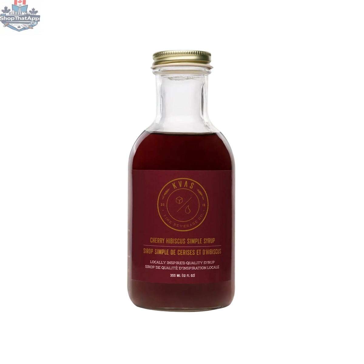 Kvas Cherry Hibiscus Simple Syrup - Premium Kvas Simple Syrup for Artisan Beverages - Shopthatapp.ca