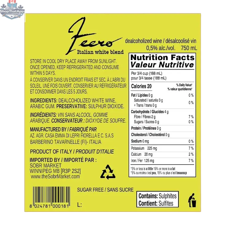 Casa Emma Zeero - Italian Extra Dry White Blend - Shopthatapp.ca