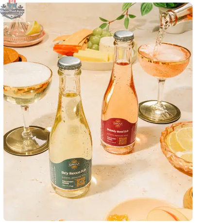 Grüvi Dry Secco 2.0 - Ultimate Alcohol-Free Sparkling Wine Experience - Shopthatapp.ca
