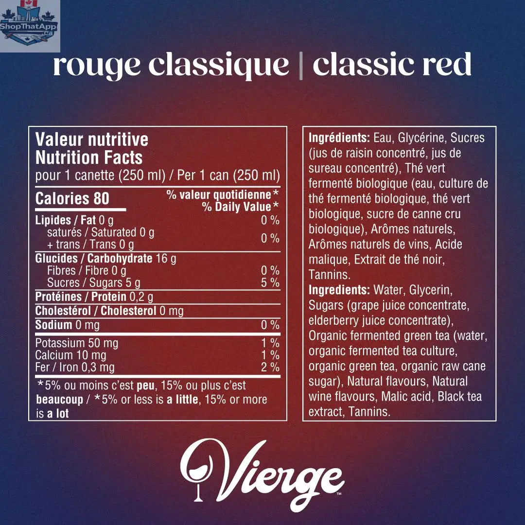 Vierge Classic Red Wine - Exquisite Flavor for Every Occasion - Shopthatapp.ca