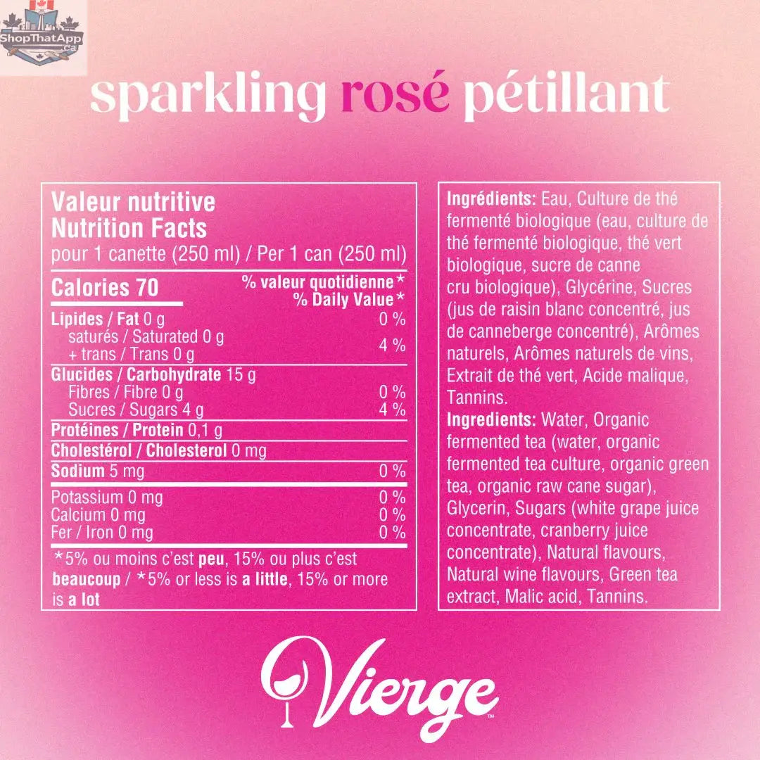 Vierge Sparkling Rosé - Shopthatapp.ca