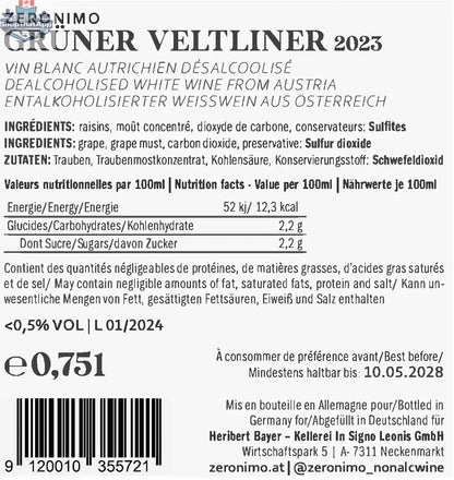Zeronimo Grüner Veltliner Wine - Discover the Best of Austrian White Wine - Shopthatapp.ca