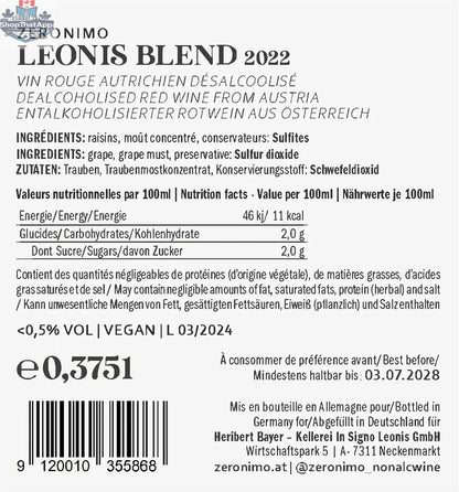 Zeronimo Leonis Blend 1/2 Bottle - Premium Flavor Experience - Shopthatapp.ca