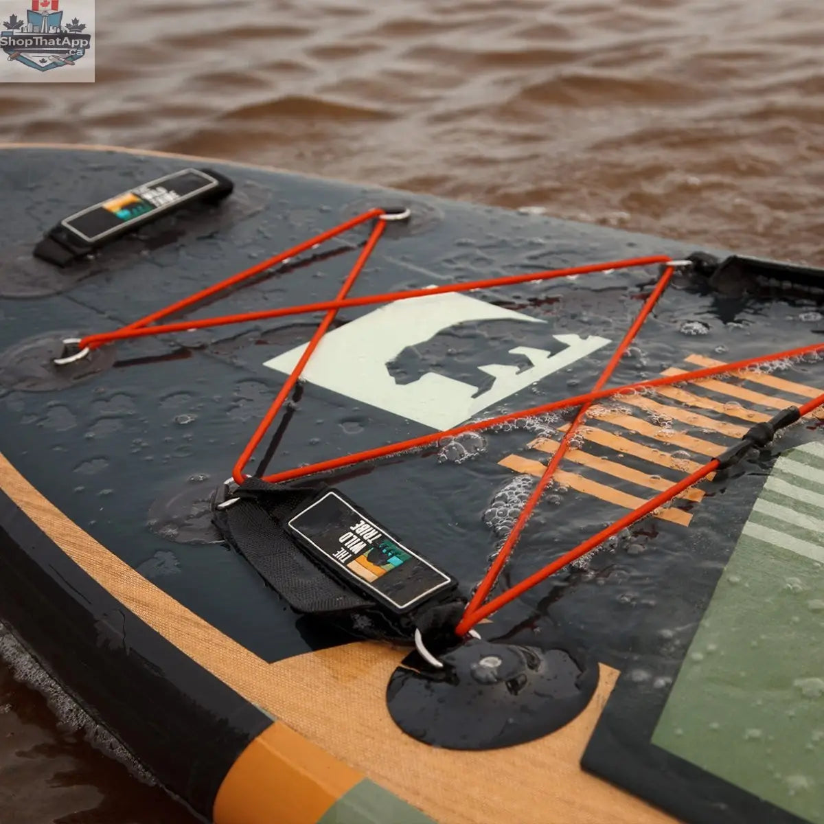 Green Sequoia XL inflatable paddleboard by The Wild Tribe, 11 feet long, lightweight and durable stand-up paddleboard for water adventures.