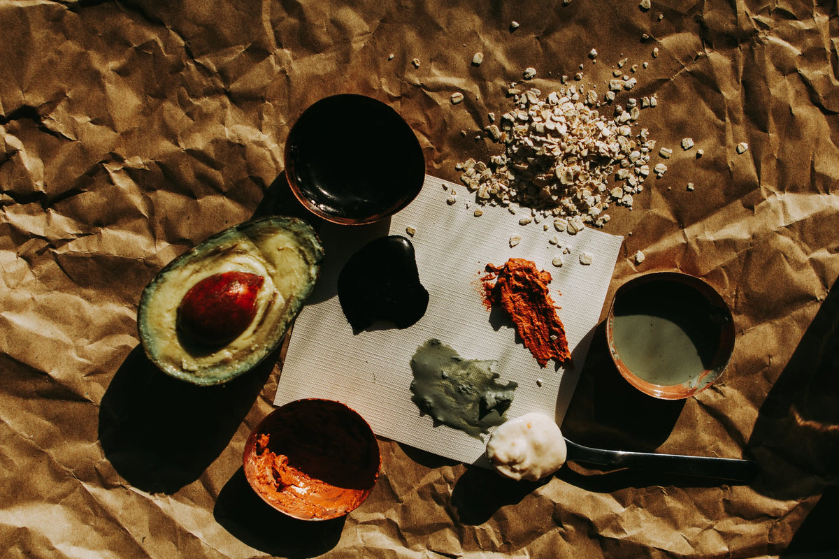 Botanical Clay Mask from Three Inches High displayed in a jar with natural clay and botanical ingredients, ready for skincare.