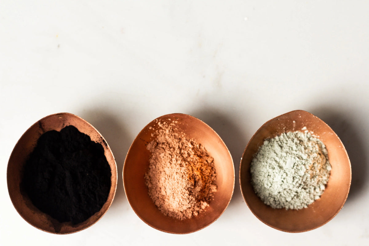 Botanical Clay Mask from Three Inches High displayed in a jar with natural plant-inspired design and fresh clay texture.