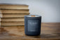 Scorpio zodiac soy wax candle in 8oz natural soy wax, featuring a sleek design from Three Inches High for astrology enthusiasts.