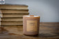 Handcrafted Virgo soy wax candle in an 8oz jar by Three Inches High, featuring a zodiac-themed design and natural aroma.