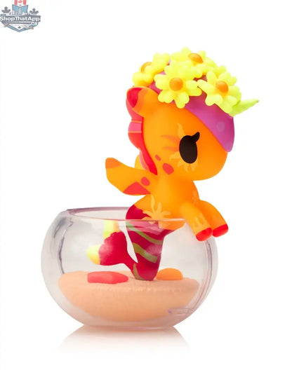 Colorful Neon Reef Mermicorno toy from tokidoki's Blind Box series, featuring vibrant neon hues and detailed mermaid unicorn design.