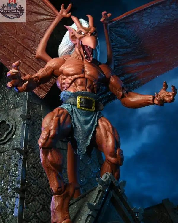 Toy Snowman Neca Gargoyles Brooklyn action figure from Disney's Gargoyles, detailed collectible toy with intricate sculpting.