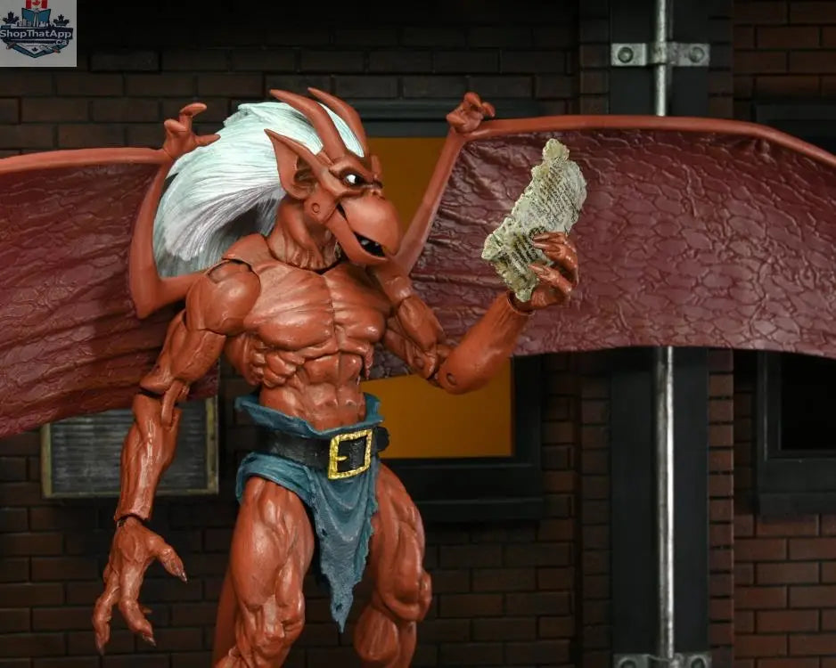 Toy Snowman Neca Gargoyles Brooklyn action figure from Disney's Gargoyles series, detailed collectible toy with intricate design.