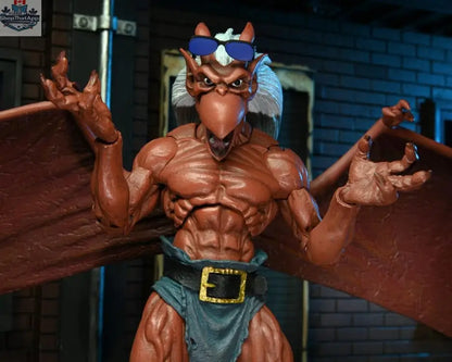 Toy Snowman Neca Gargoyles Brooklyn action figure from Disney's Gargoyles, detailed collectible toy with wings and medieval armor.