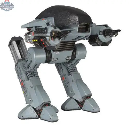 Toy Snowman RoboCop ED-209 action figure with sound, deluxe edition, detailed robotic figure for collectors and display.