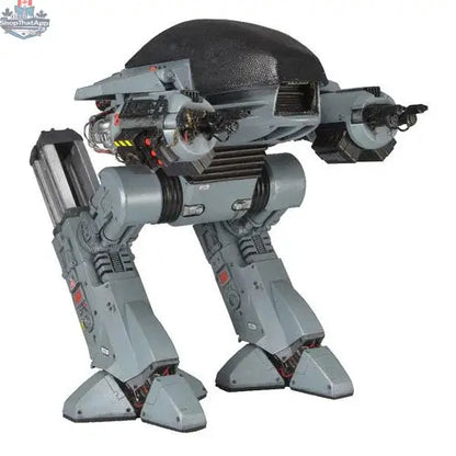 Toy Snowman RoboCop ED-209 action figure with sound, deluxe edition, detailed robotic figure for collectors and display.