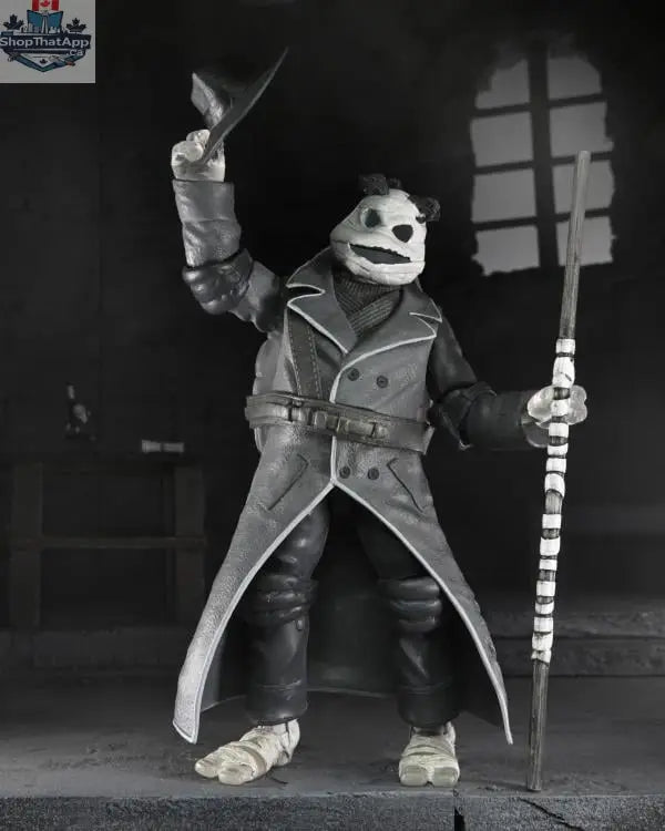 Black and white Teenage Mutant Ninja Turtles action figures from Toy Snowman, part of the Universal Monsters TMNT 4-pack.