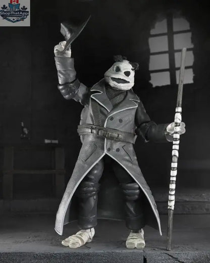 Black and white Teenage Mutant Ninja Turtles action figures from Toy Snowman, part of the Universal Monsters TMNT 4-pack.
