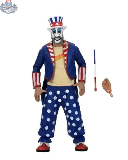Toy Snowman House of 1000 Corpses Spaulding Tailcoat 20th Anniversary Edition action figure collectible with detailed costume and accessories.