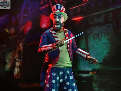 Toy Snowman House of 1000 Corpses Spaulding action figure in 20th Anniversary Edition, detailed collectible toy with tailored tailcoat.