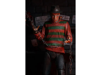 Toy Snowman Nightmare On Elm Street Freddy Krueger action figure, collectible toy with detailed costume and menacing pose.