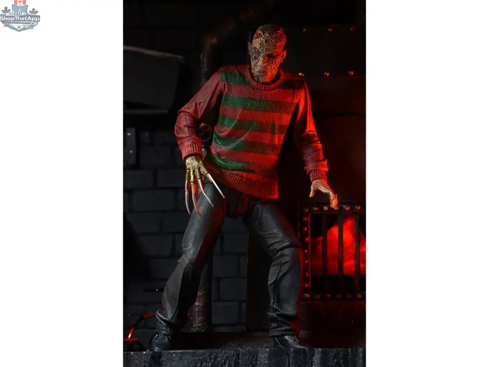 Toy Snowman Nightmare On Elm Street Freddy Krueger action figure, detailed collectible toy from the horror movie series.