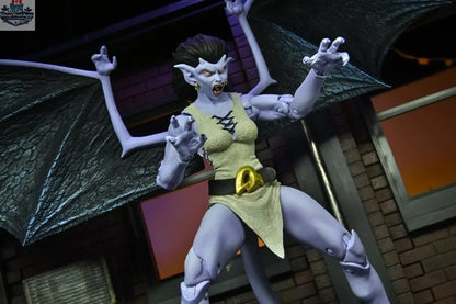 Toy Snowman Neca Disney Gargoyles Angela action figure, detailed collectible toy from the Gargoyles series, showcasing her wings and costume.
