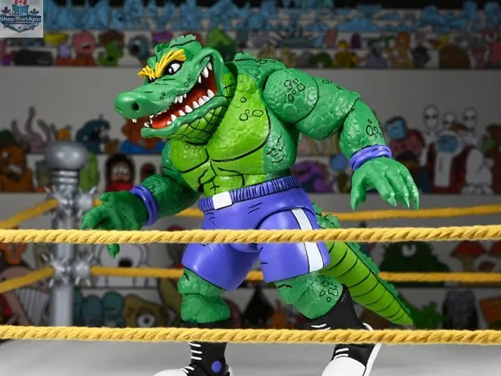Teenage Mutant Ninja Turtles Leatherhead action figure from Toy Snowman, showcasing detailed features from Archie Comics.