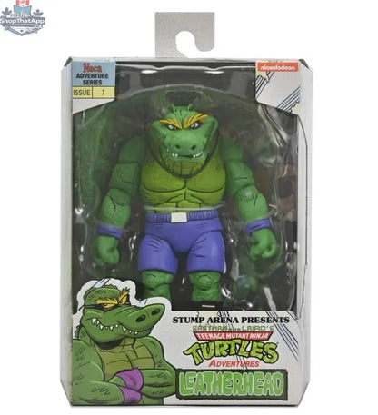 Toy Snowman Teenage Mutant Ninja Turtles Leatherhead action figure from Archie Comics, detailed toy collectible with wrestling theme.