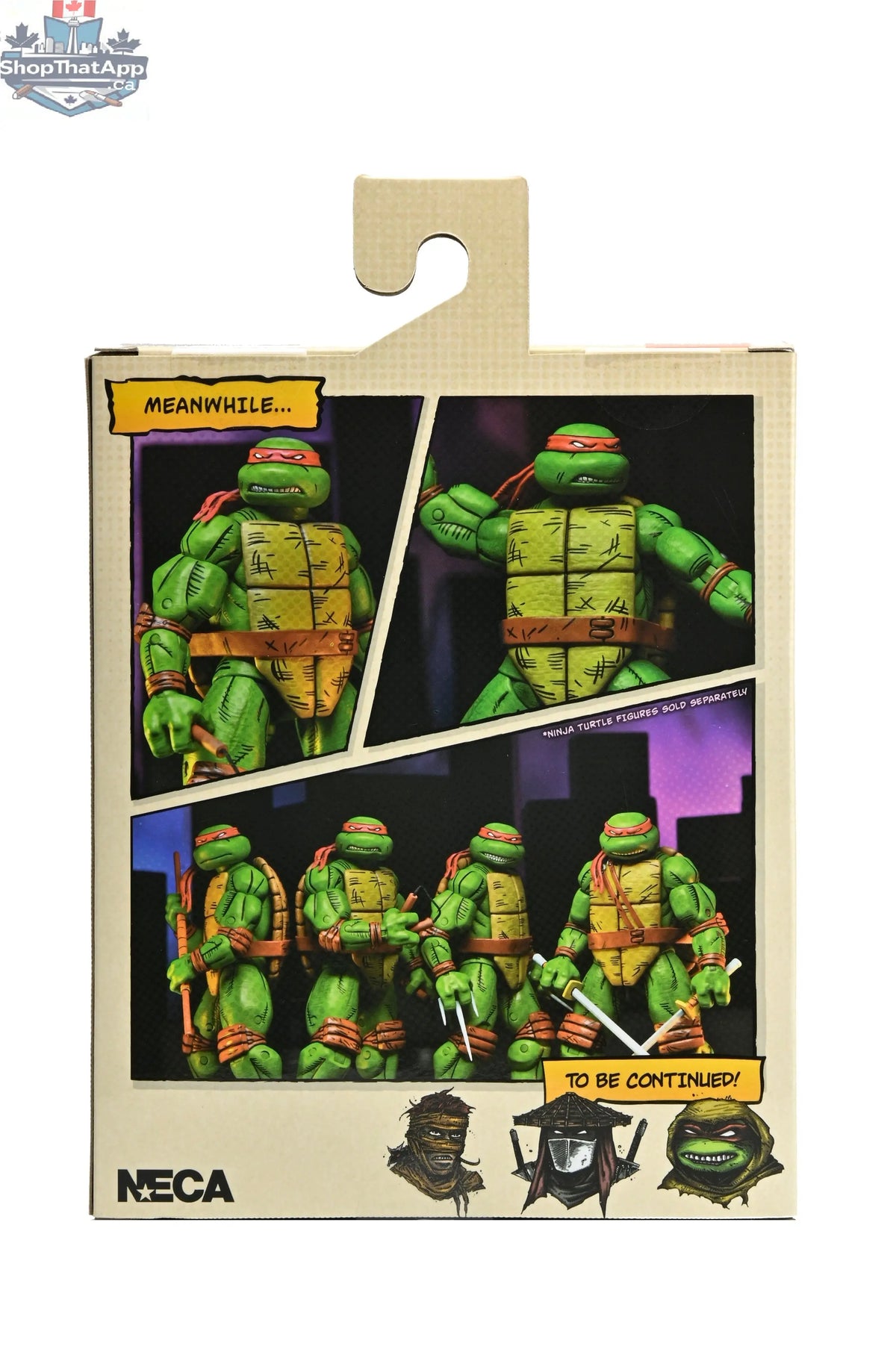 Michelangelo Teenage Mutant Ninja Turtles action figure from Toy Snowman, 7-inch collectible toy based on Mirage Comics style.
