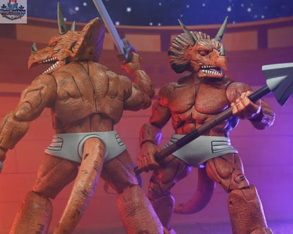 Toy Snowman Teenage Mutant Ninja Turtles Triceraton Gladiator action figure from Mirage Comics, detailed collectible toy for fans.