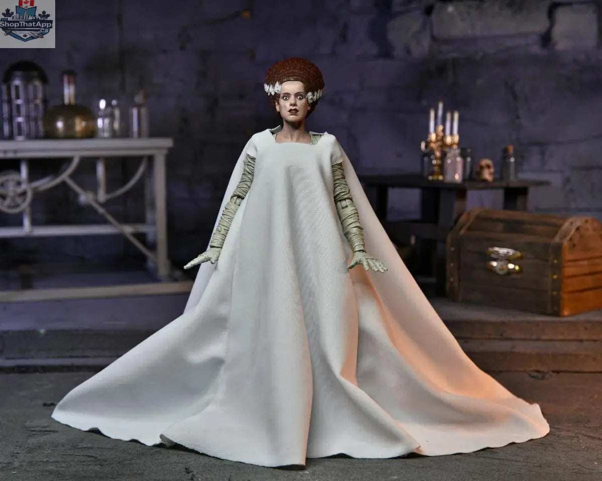 Colorful Bride of Frankenstein action figure from Universal Monsters collection by Toy Snowman, detailed collectible toy for fans