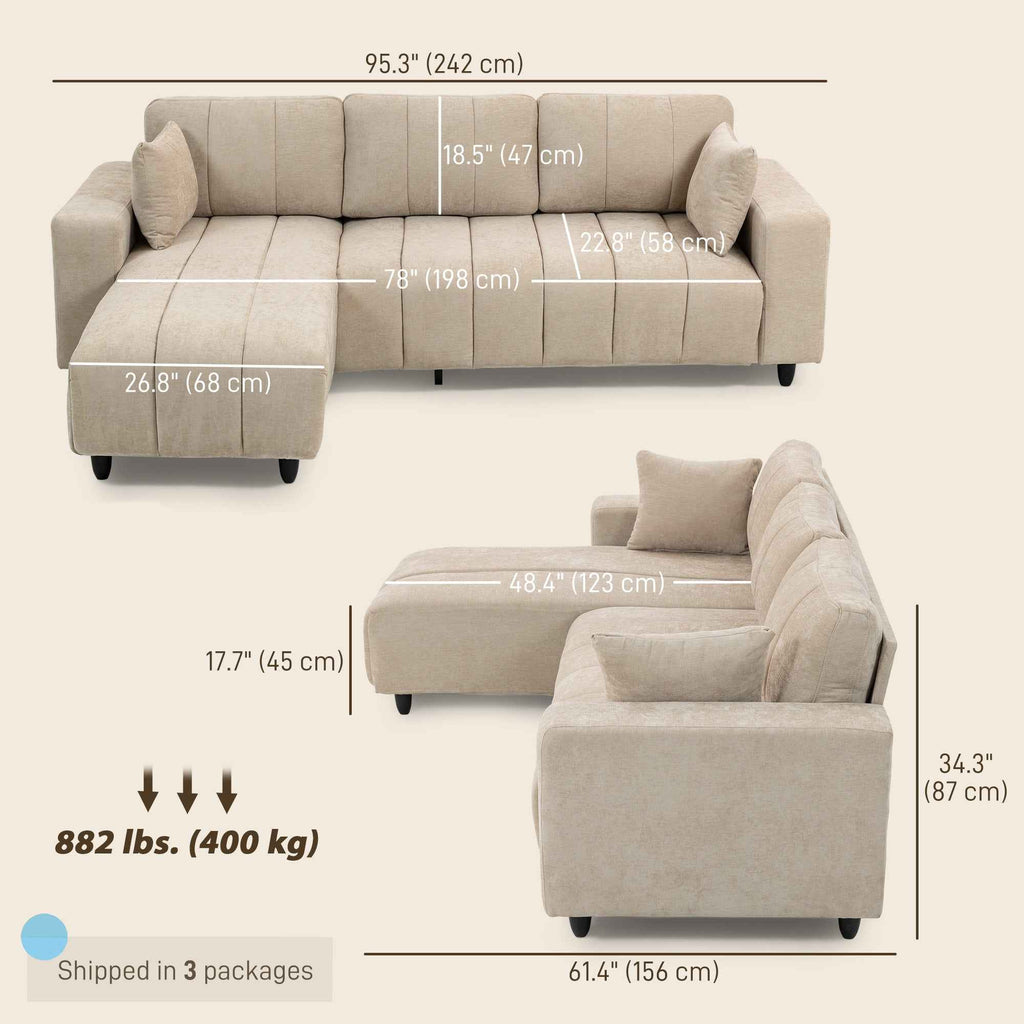 Wilshere Reversible Sectional with Changeable Chaise-Available in 2 Colours