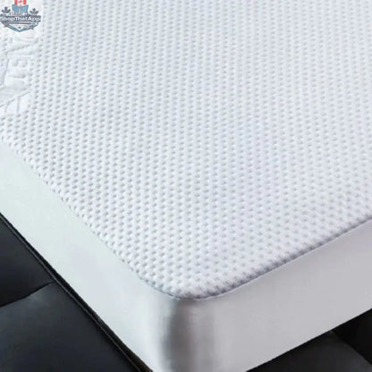 UltraFlex® INFINITY PLUS orthopedic eco-friendly mattress with waterproof protector, soy foam, made in Canada, shown with protective layer