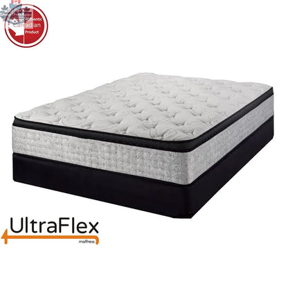 UltraFlex® Oasis 12” hybrid mattress with Eurotop, eco-friendly pocket coils, high-density foam, waterproof protector, made in Canada
