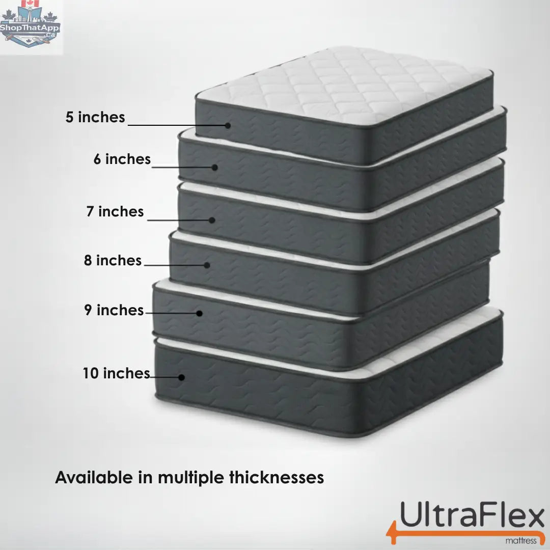 UltraFlex® STELLAR Medium Firm orthopedic mattress with cooling gel, high-density soy foam, and quilted top for comfortable sleep.