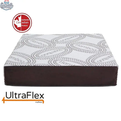 UltraFlex® orthopedic mattress with 10-inch cool gel-infused memory foam, eco-friendly design, made in Canada.
