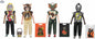 Four Toy Snowman 6-inch Clothed Costume Series 3 action figures from Ben Cooper Costume Figures collection, detailed and colorful.