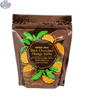 Vancou-Vert Trading Ltd. Trader Joe's dark chocolate orange sticks on a white plate, showcasing glossy orange-coated chocolate sticks.