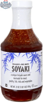 Vancou-Vert Trader Joe's Soyaki Sauce 595g bottle, a savory marinade and glaze for Asian-inspired dishes.