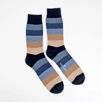 Velvet and White Shadow Stripes socks featuring bold black and white striped pattern, soft fabric, and comfortable fit.