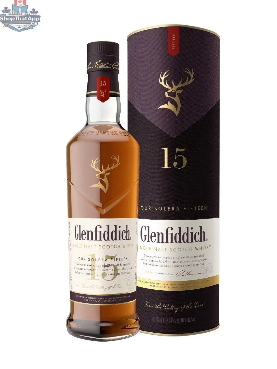 Glenfiddich 15 Year Old Whisky - Exceptional Single Malt Scotch Experience - Shopthatapp.ca