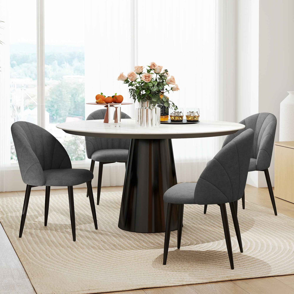Skylar Modern Dining Chairs Set of 4-Dark Grey